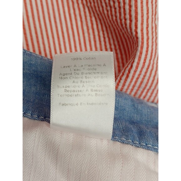 Ladies Talbots Perfect Crop Red White Striped Seersucker Capri Cropped Pants 10P - Picture 8 of 8